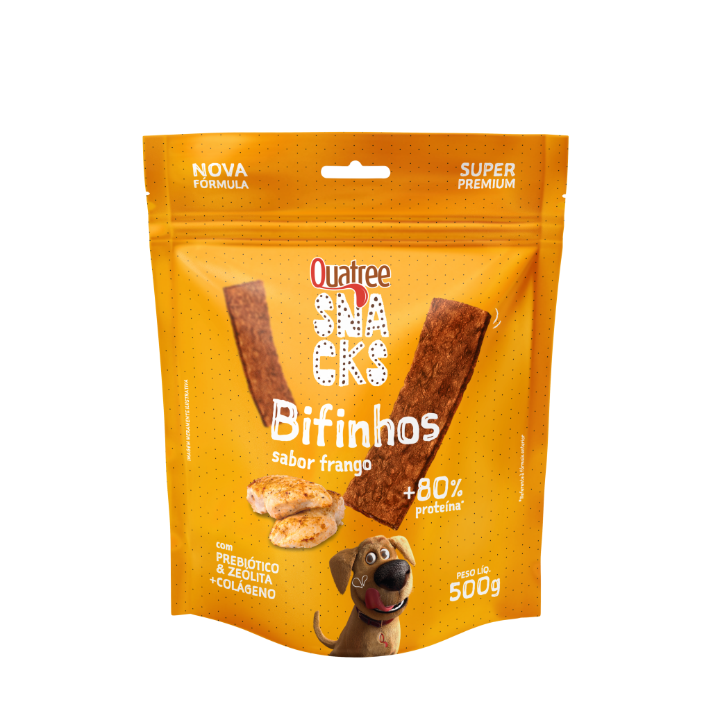 QUATREE SNACKS BIFINHOS SABOR FRANGO 500G