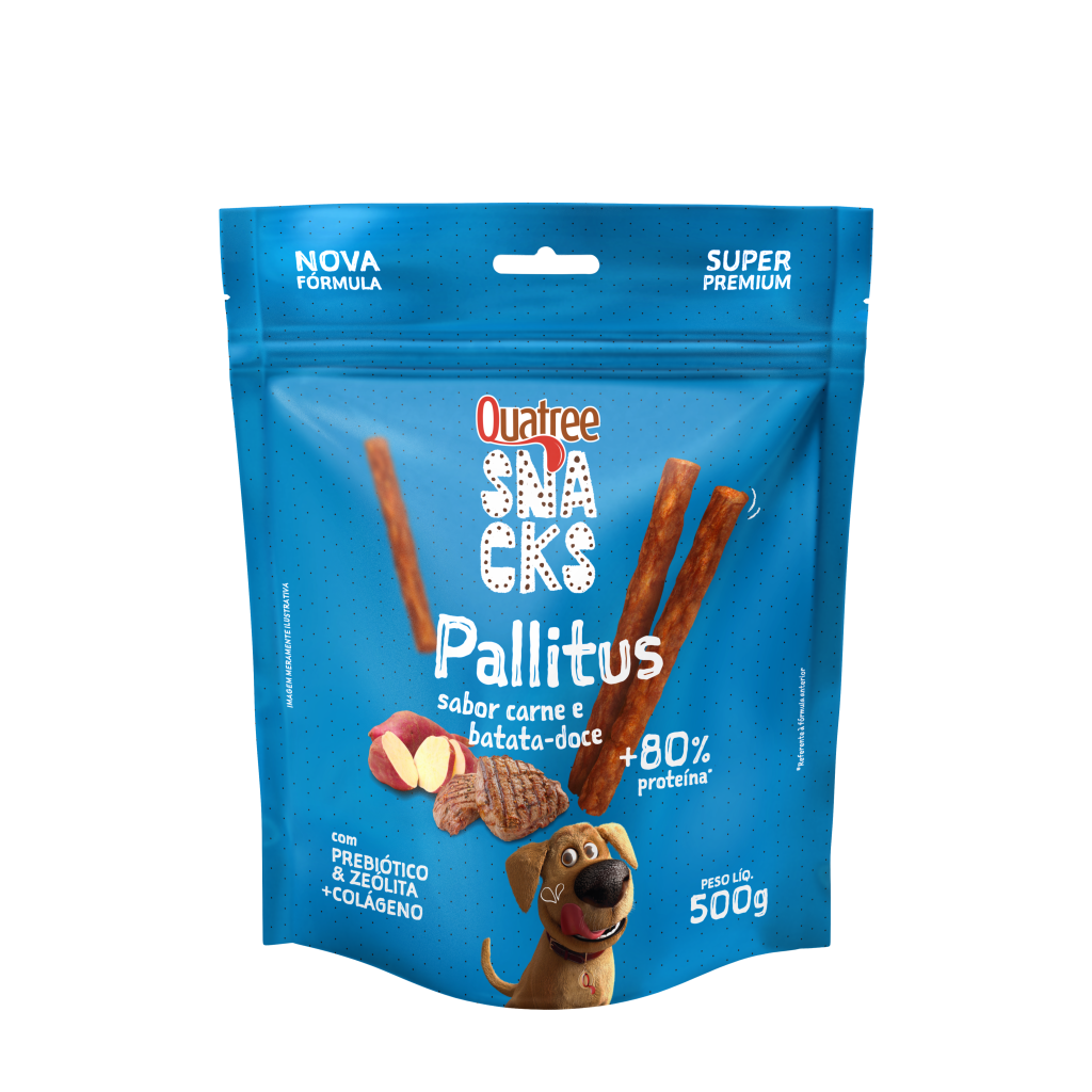 QUATREE SNACKS PALLITUS SABOR CARNE E BATATA DOCE 500g