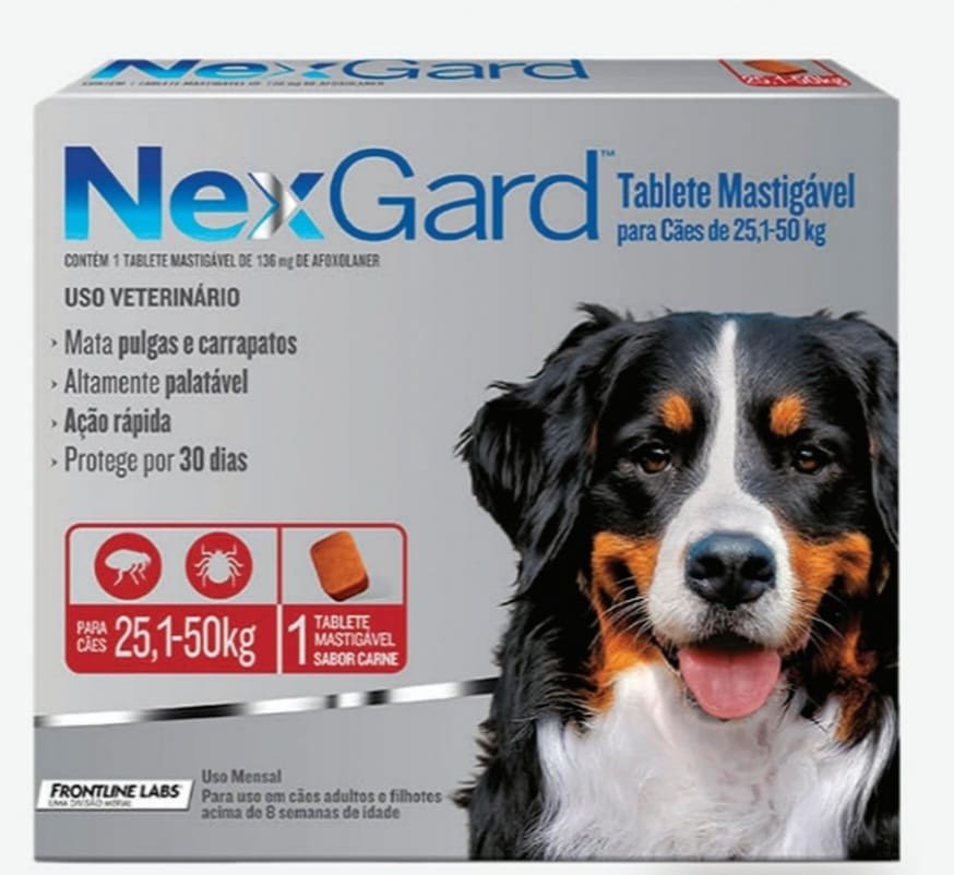 NEXGARD 1 TABLETE MASTIG 25-50 KG (UNIDADE)