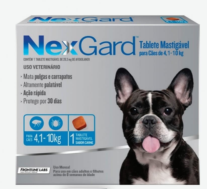 NEXGARD 1 TABLETE MASTIG 04-10 KG (UNIDADE)