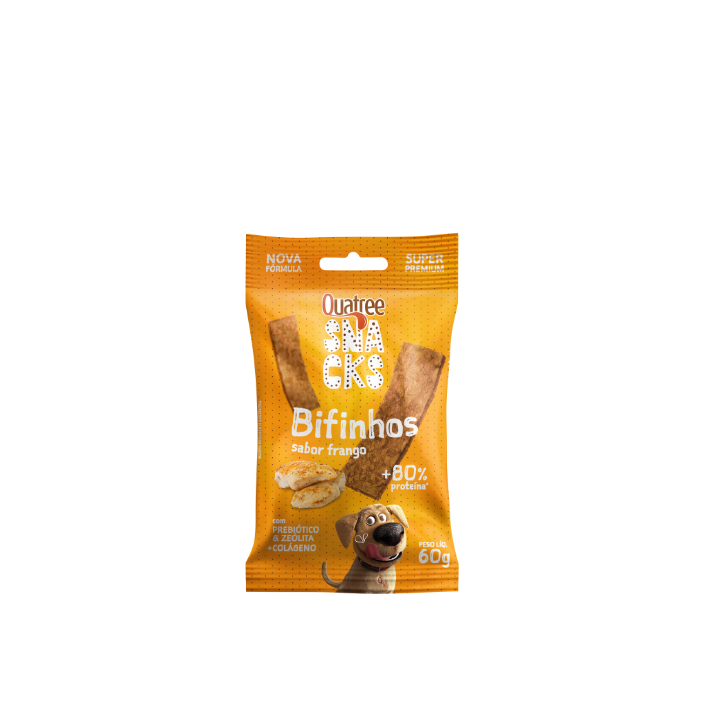 QUATREE SNACKS BIFINHOS SABOR FRANGO 60G