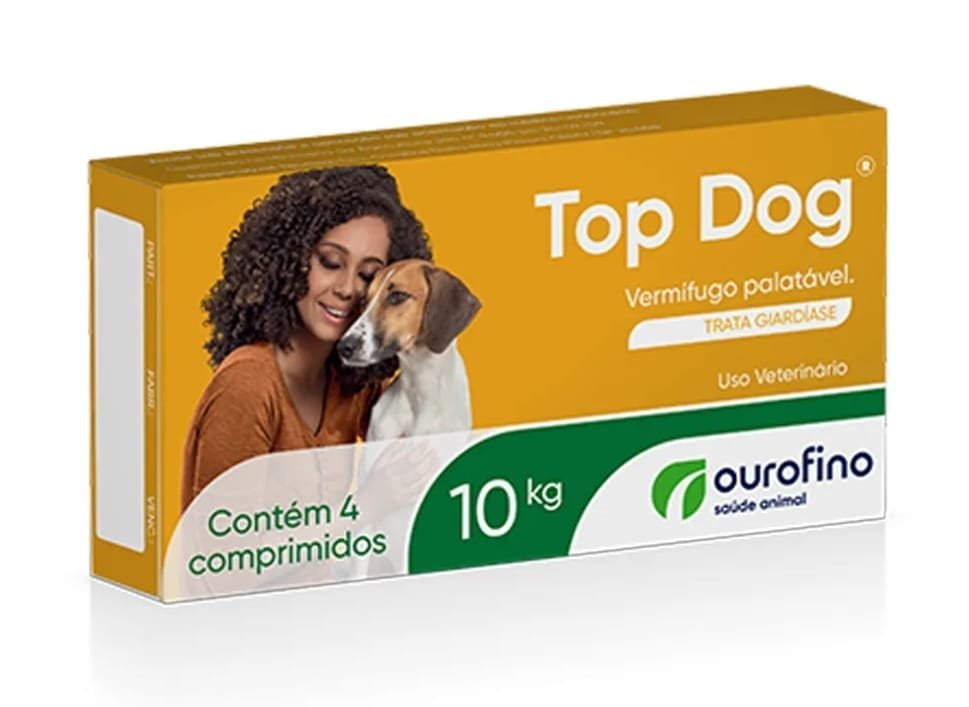 TOP DOG 10KG CONTÉM 4 COMPRIMIDOS