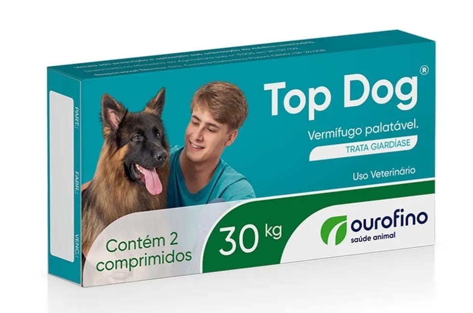 TOP DOG 30KG CONTÉM 2 COMPRIMIDOS