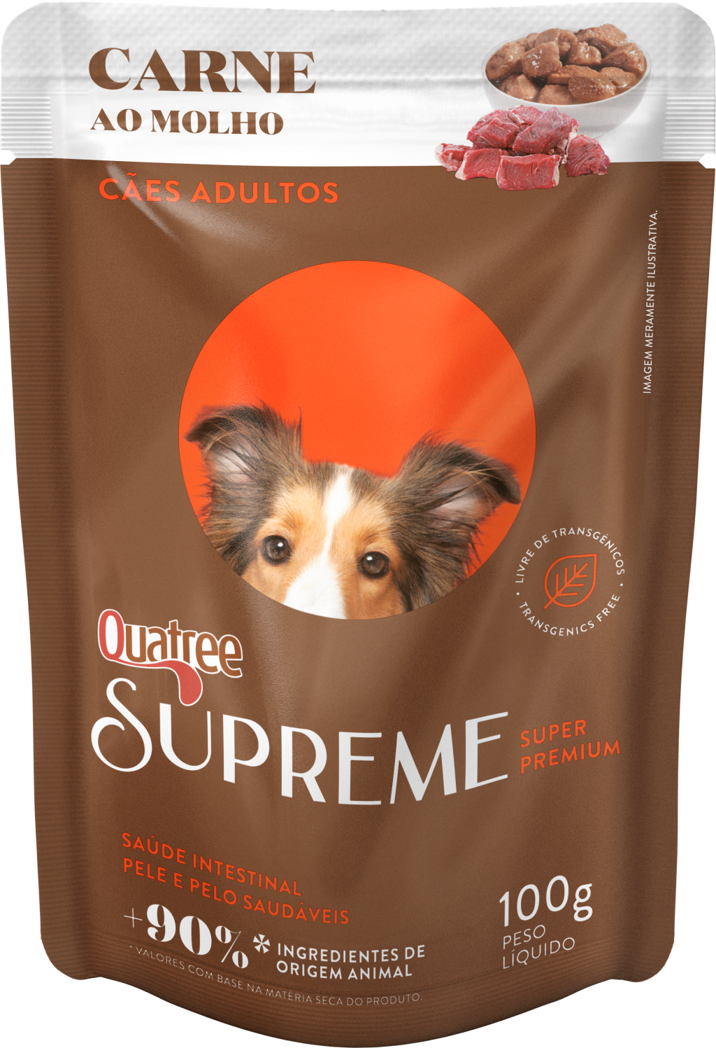 SACHE CÃO QUATREE SUPREME CARNE 100G