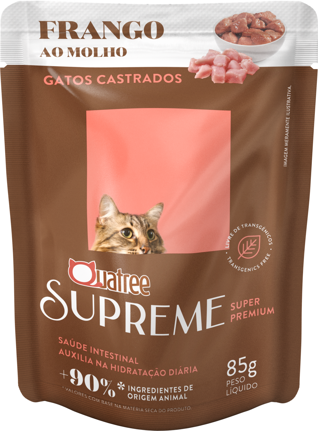 SACHE GATO QUATREE SUPREME FRANGO 85G