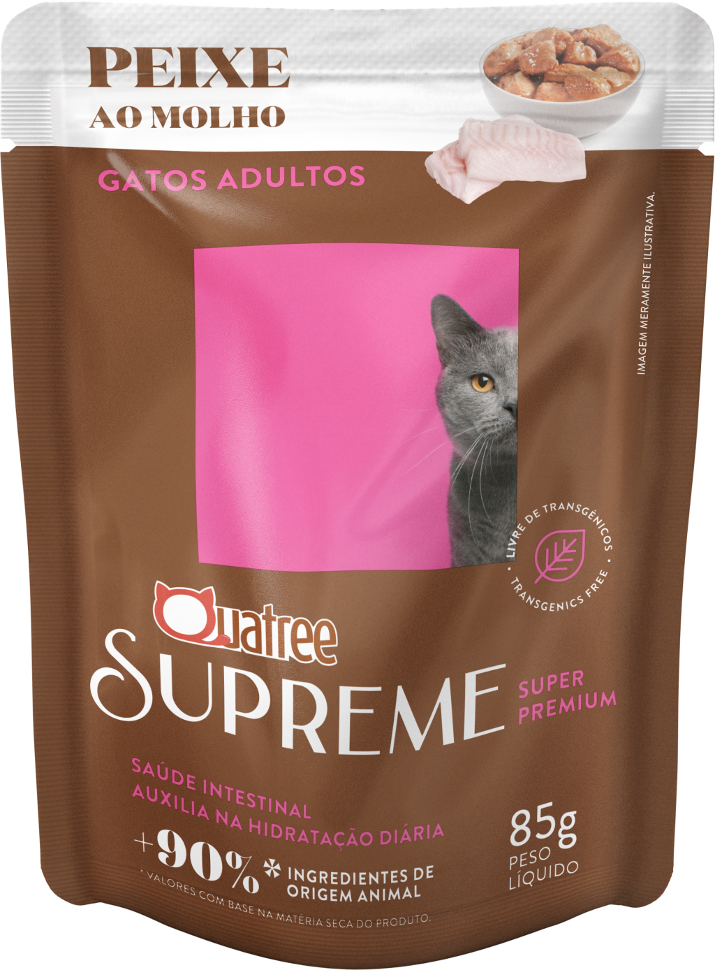 SACHE GATO QUATREE SUPREME PEIXE 85G