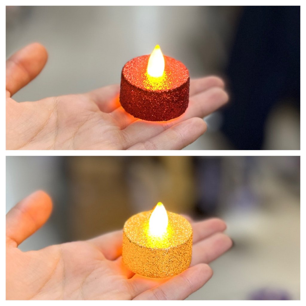 Vela de LED com Glitter 