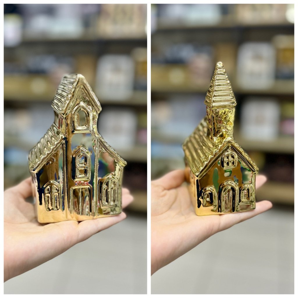 Casa decorativa Natal em porcelana 