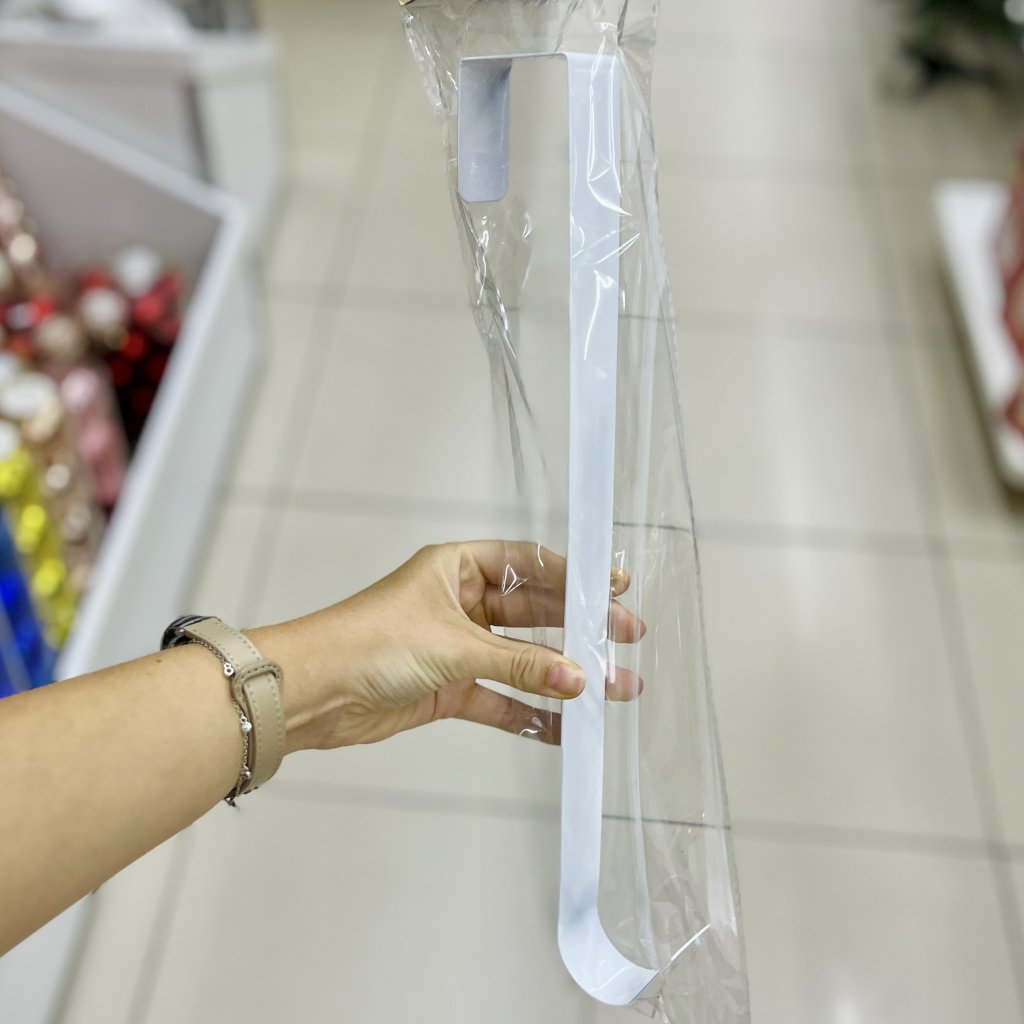 Suporte branco liso para guirlanda 