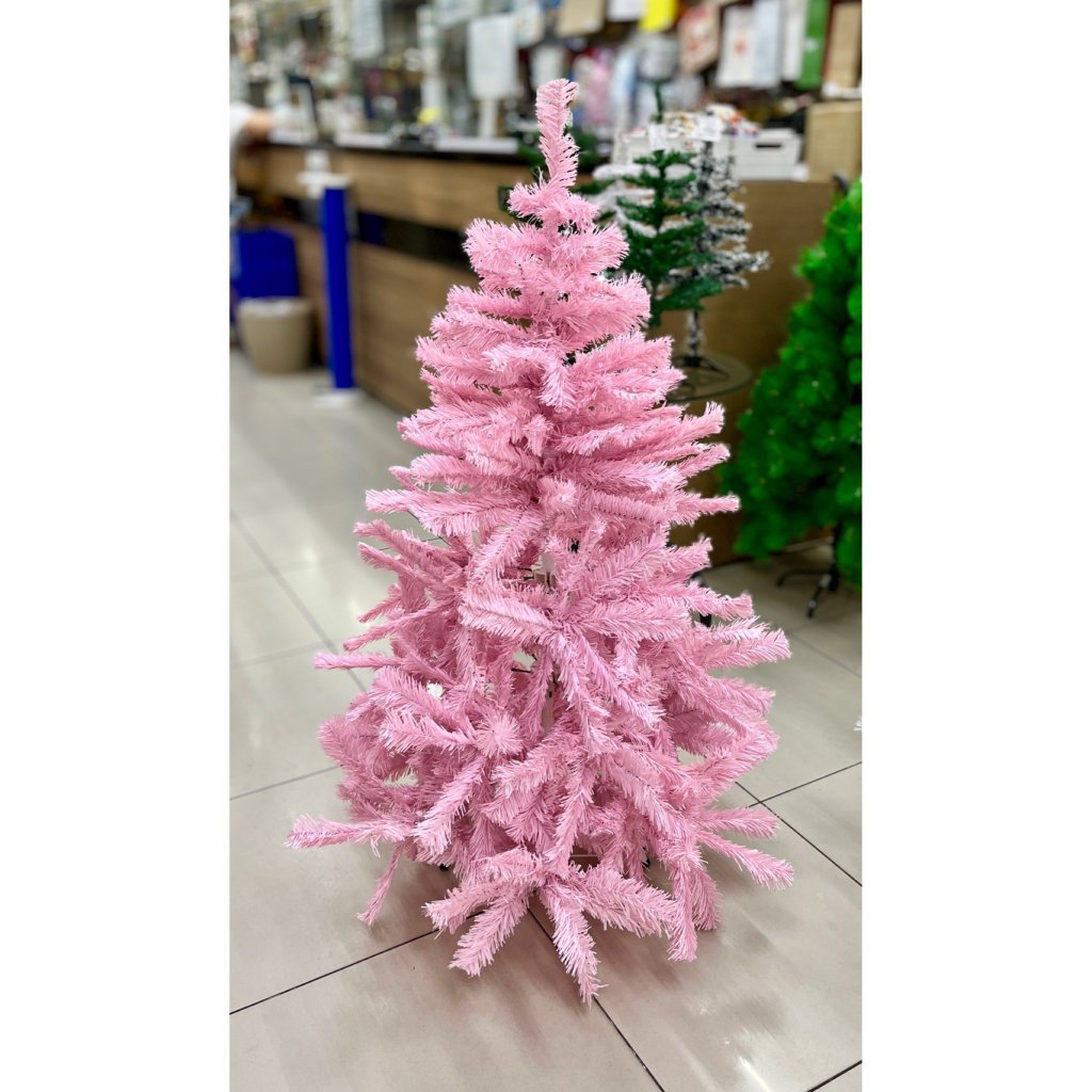 Árvore de Natal rosa 1,20m 220 galhos 
