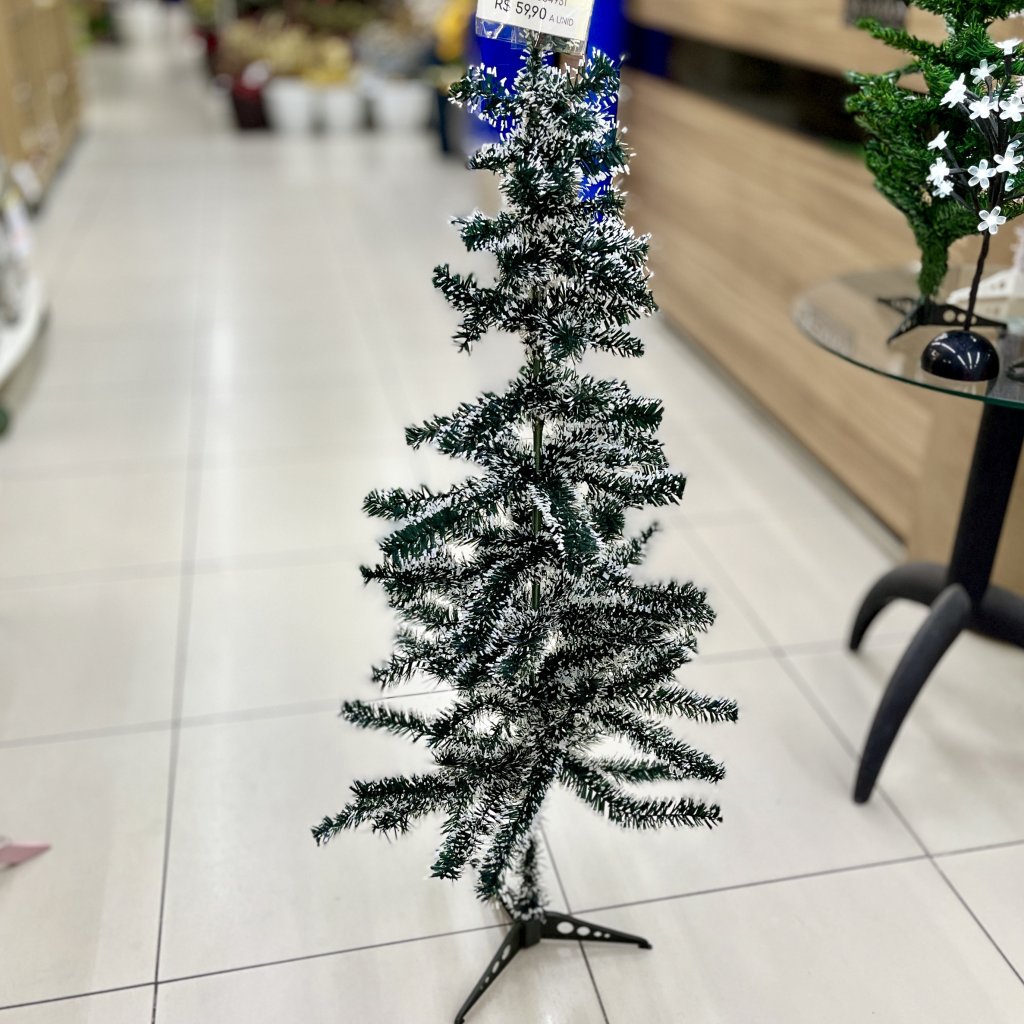 Árvore de Natal nevada 1,20m 120 galhos