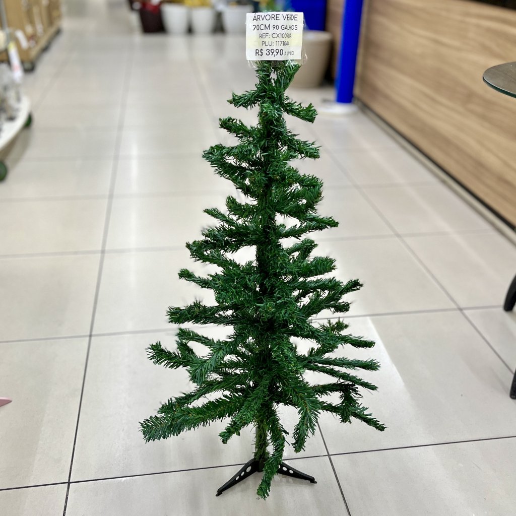 Árvore de Natal verde 90cm 90 galhos