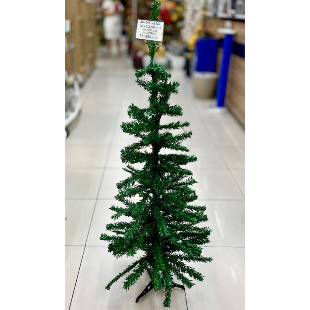 Árvore de Natal verde 1,20m 120 galhos