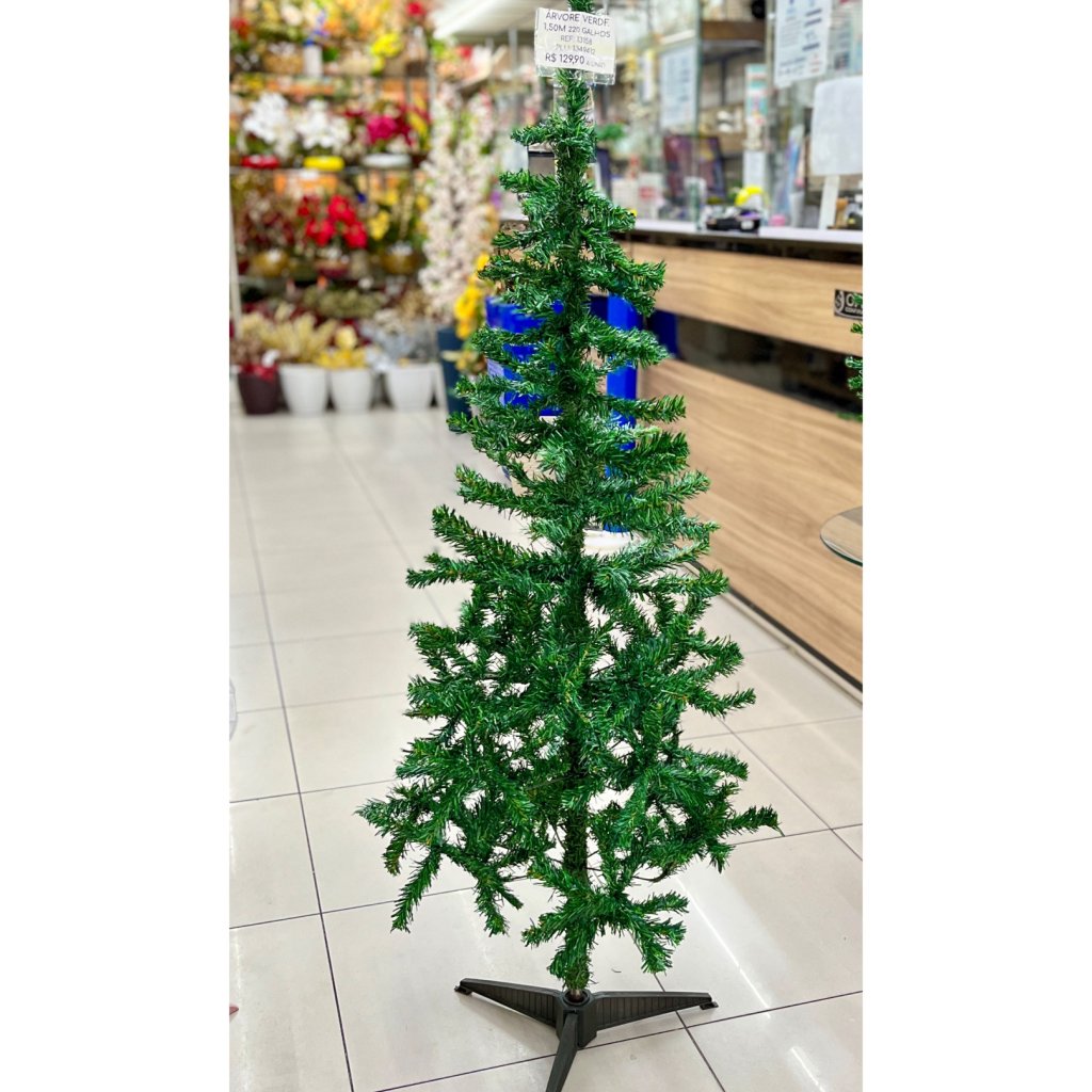 Árvore de Natal verde 1,50m 220 galhos 