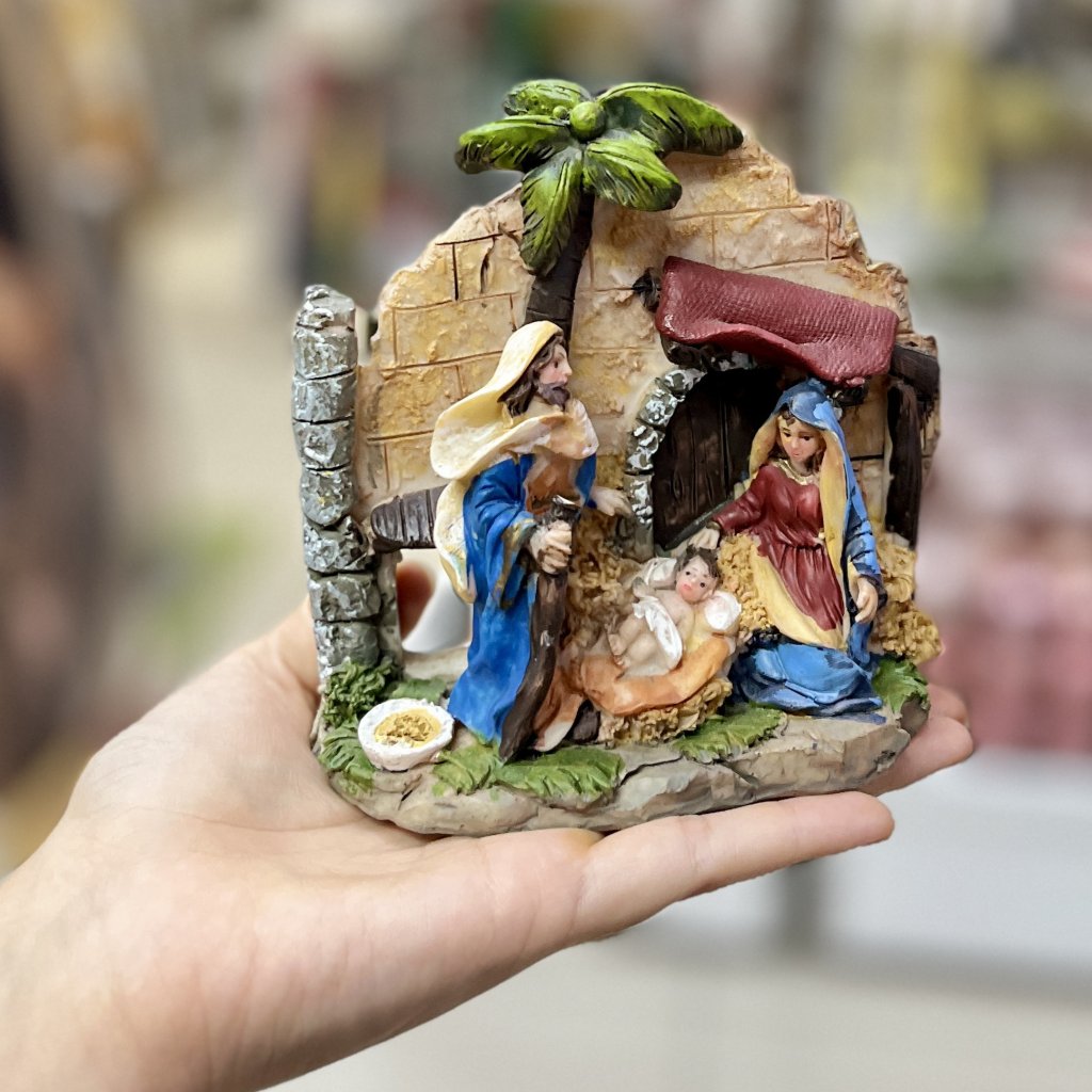 Presépio Sagrada Família coqueiro 12CM 