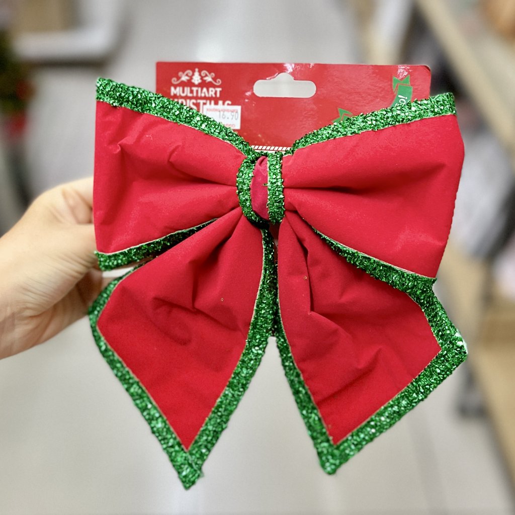 Laço natalino verde e vermelho 