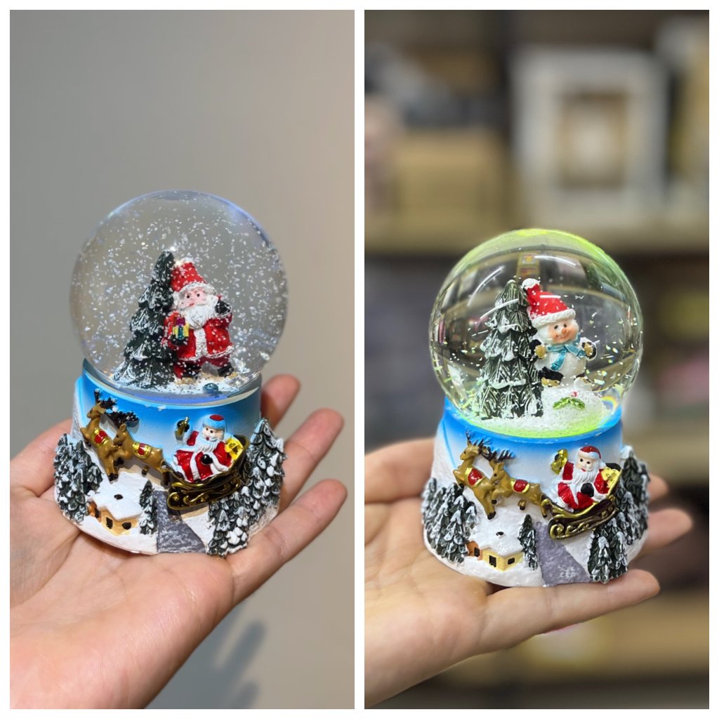 Globo de neve com LED colorido 