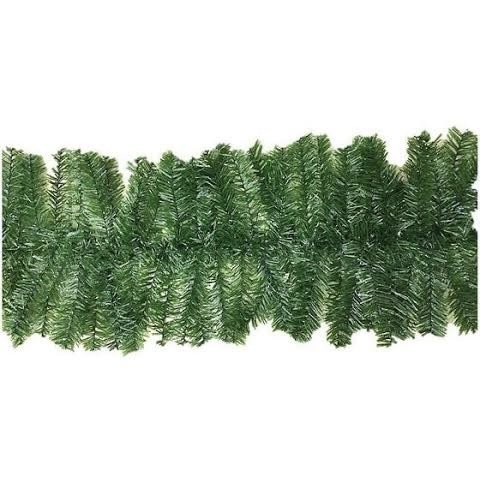 Festão aramado verde fosco 220 galhos 270cm x 25cm 