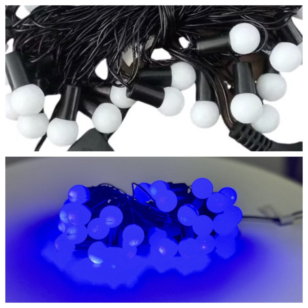 Pisca bolas super brilhantes luz azul 30 LEDs 