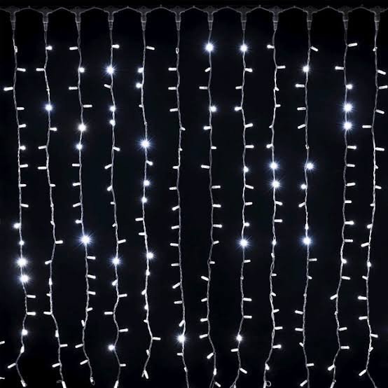 Cortina de Led branco frio 