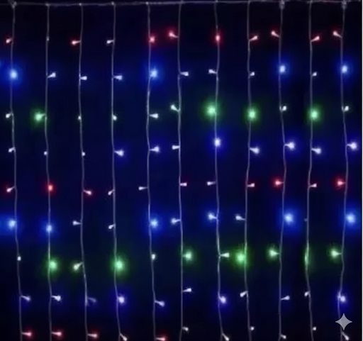 Cortina de LED colorido 