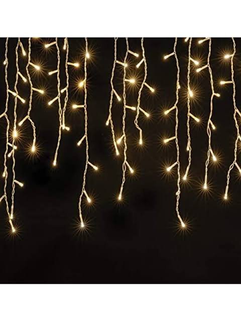 Cascata de LED branco quente 