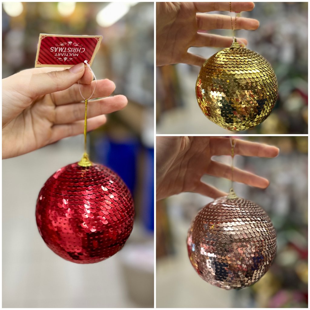 Bola de Natal em lantejoulas 10cm 