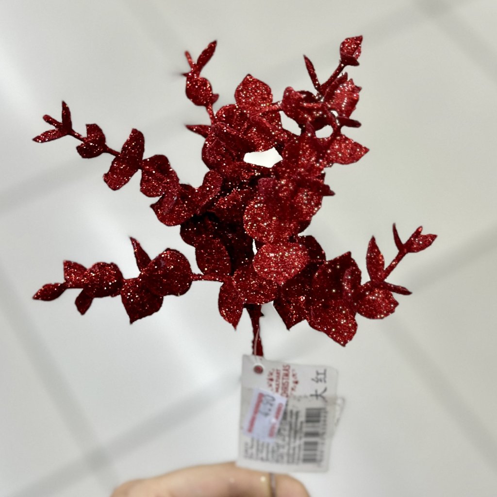 Pick de Natal Glitter vermelho 