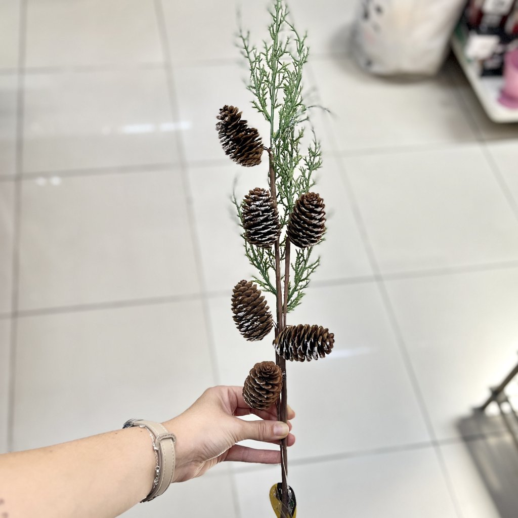 Haste de natal com linhas e folhas 