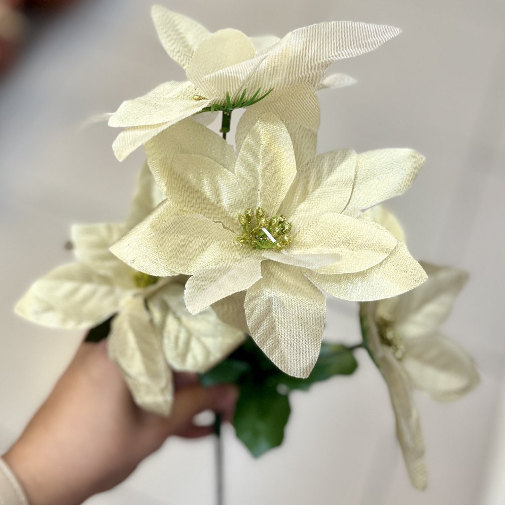 Bouquet de flores de Natal Douradas 