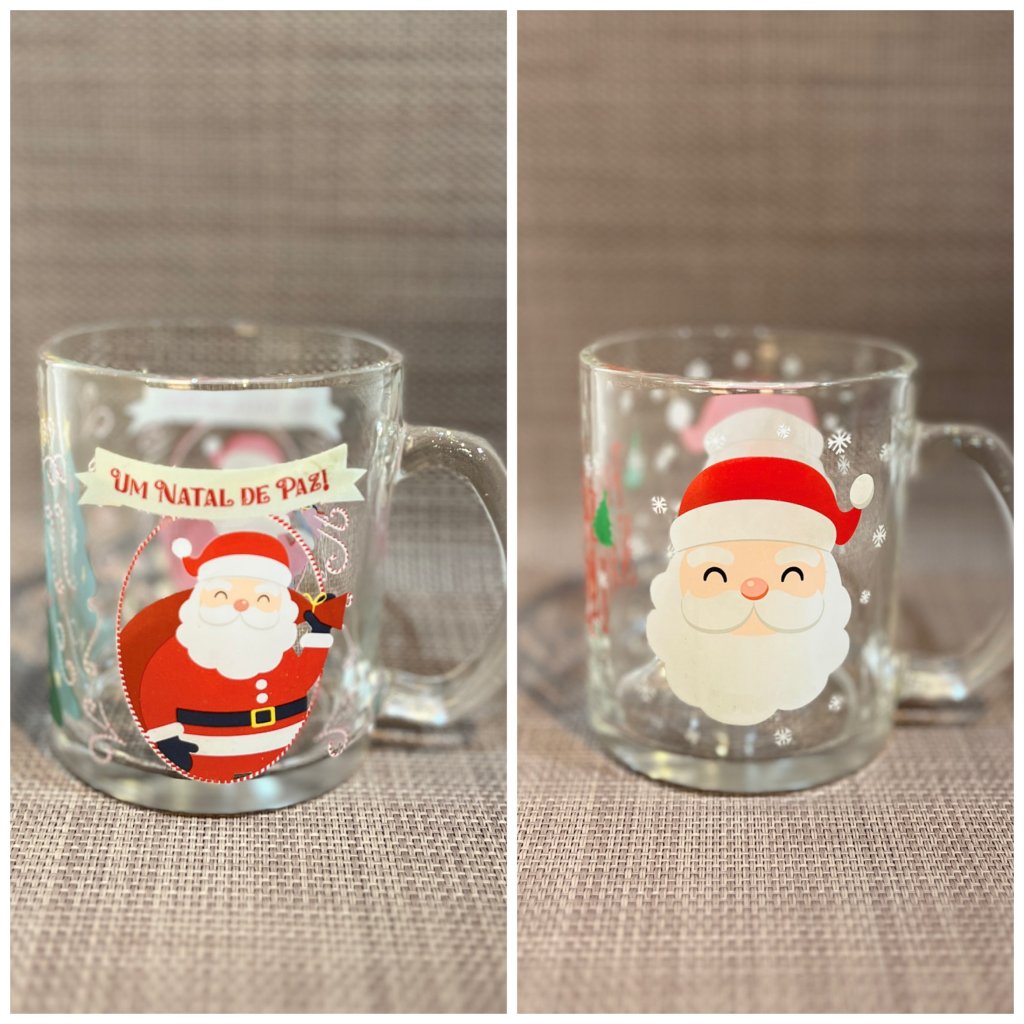 Caneca Natalina em vidro 320ml 