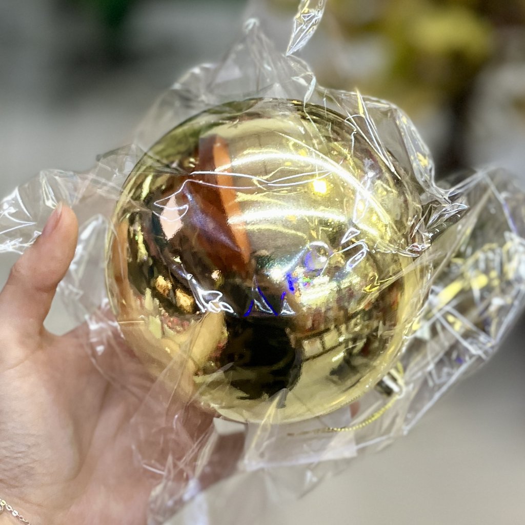 Bola de Natal 12cm dourada 