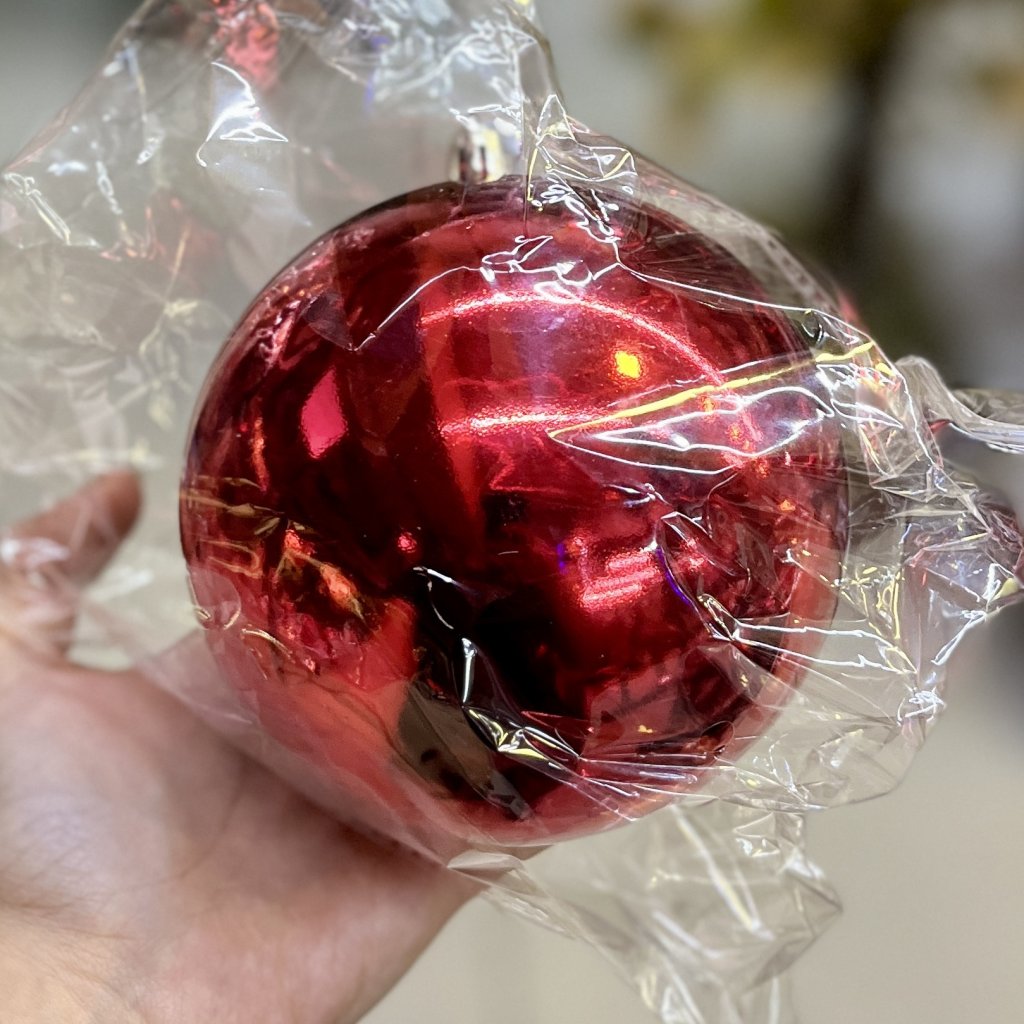 Bola de Natal 12cm vermelha 
