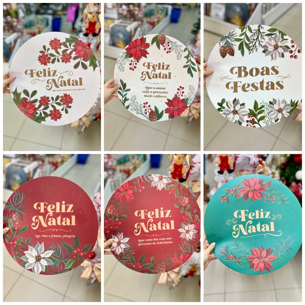 Jogo americano FloraLuz Feliz Natal 