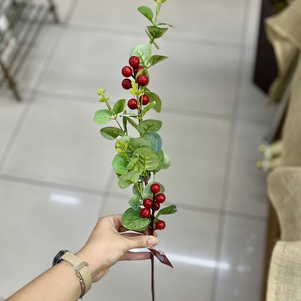 Pick Azevinho Berry com eucalipto 60CM 