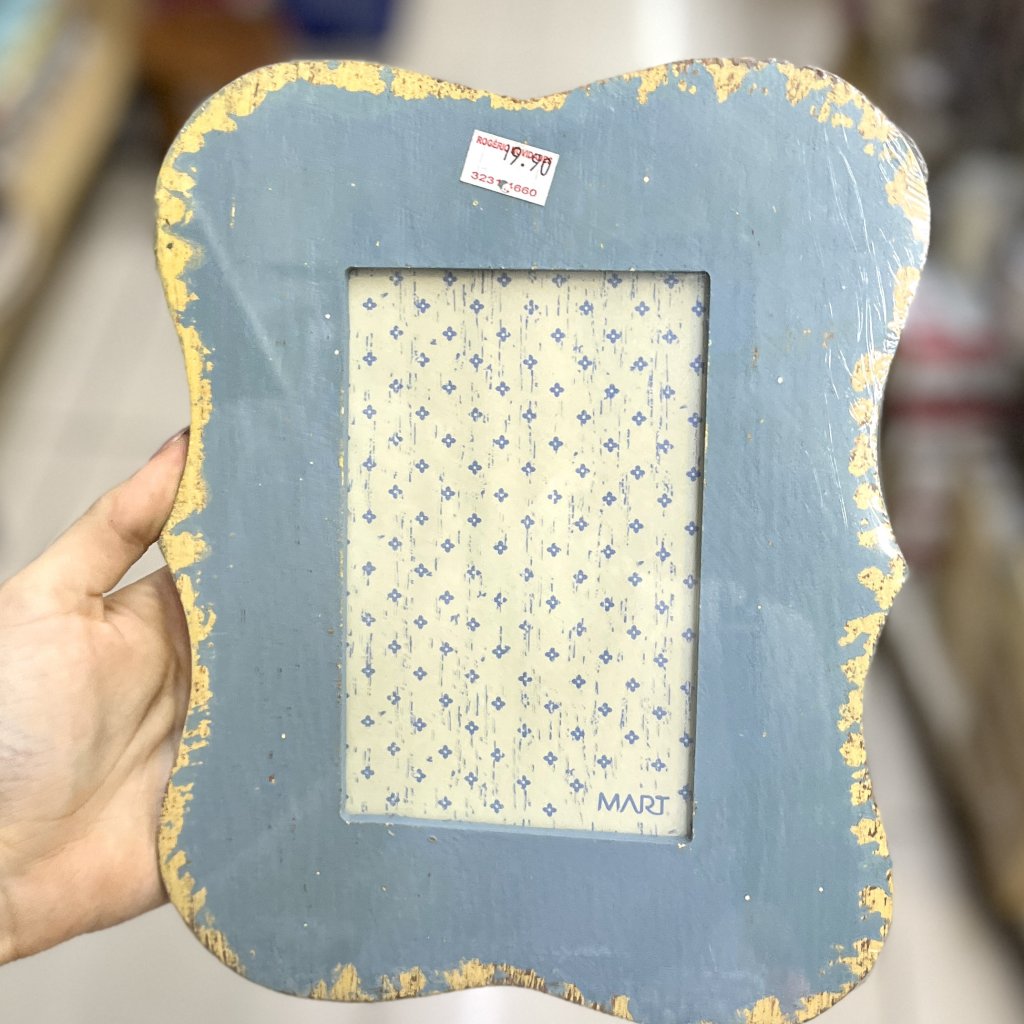 Porta retrato vintage 10x15 azul 