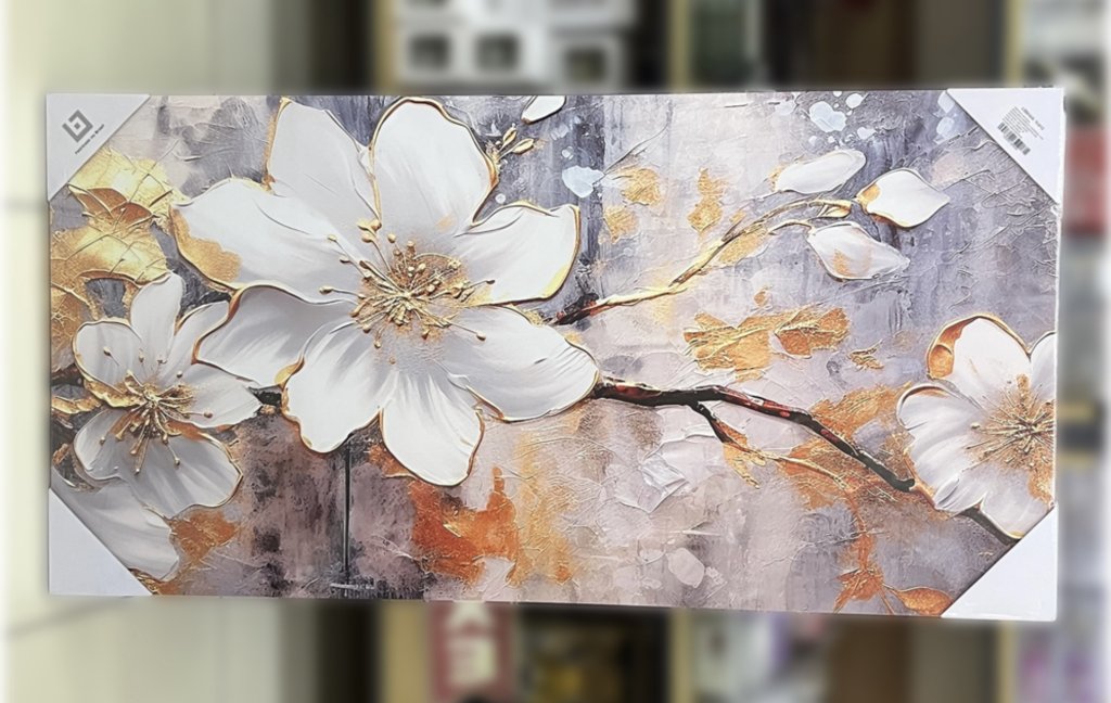 Tela decorativa 60CM X 120cm - Pintura Flor 