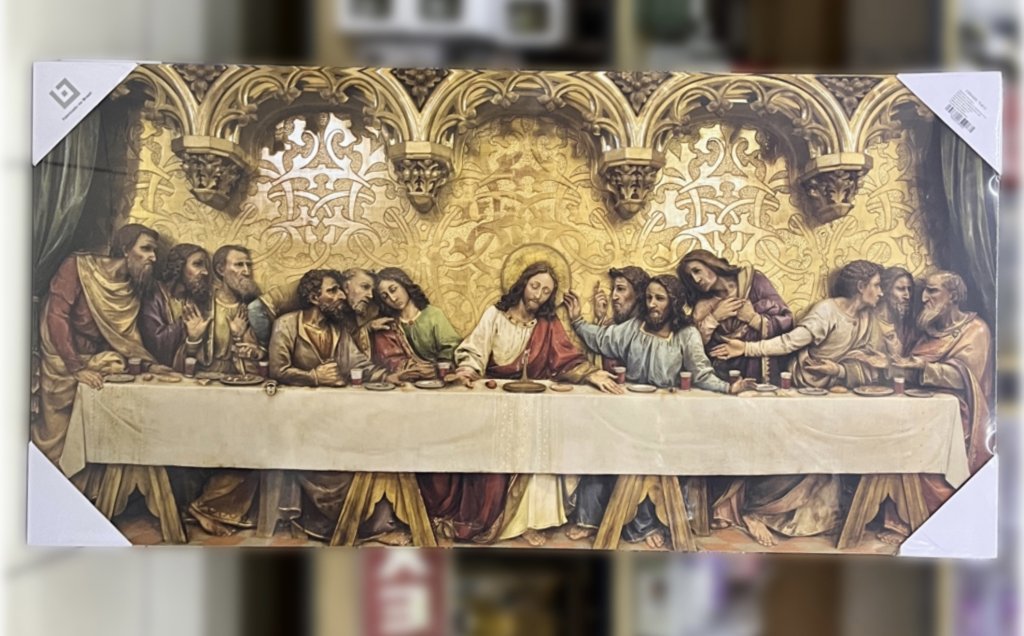 Tela decorativa 60CM X 120cm - Santa ceia 