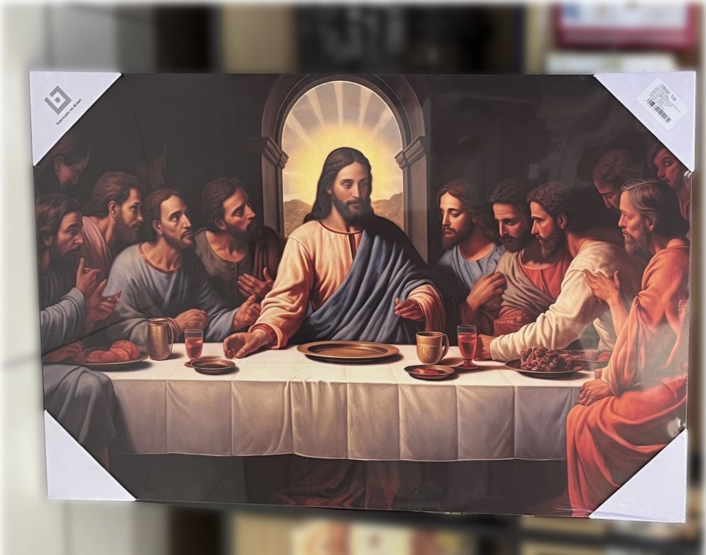 Tela decorativa 60CM X 90cm - Santa ceia 