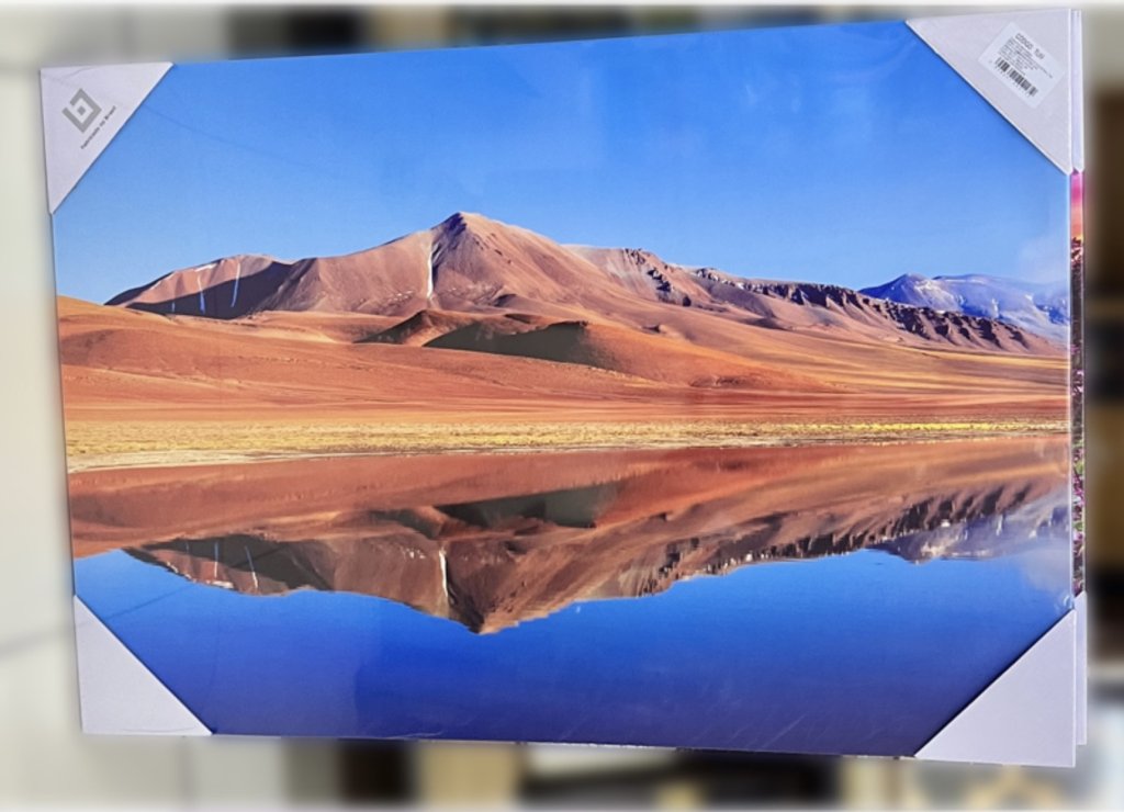 Tela decorativa 60CM X 90cm - Lago no deserto 