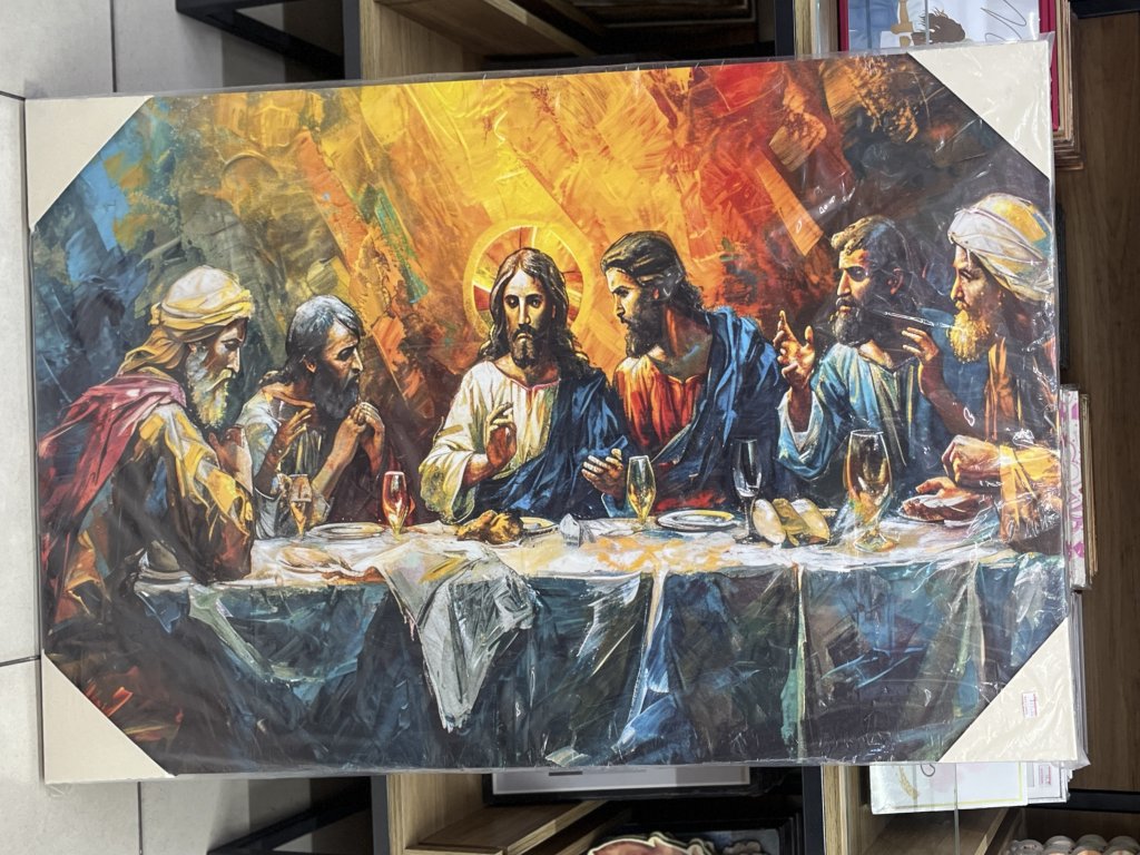 Tela decorativa 60CM X 90cm - Santa ceia  