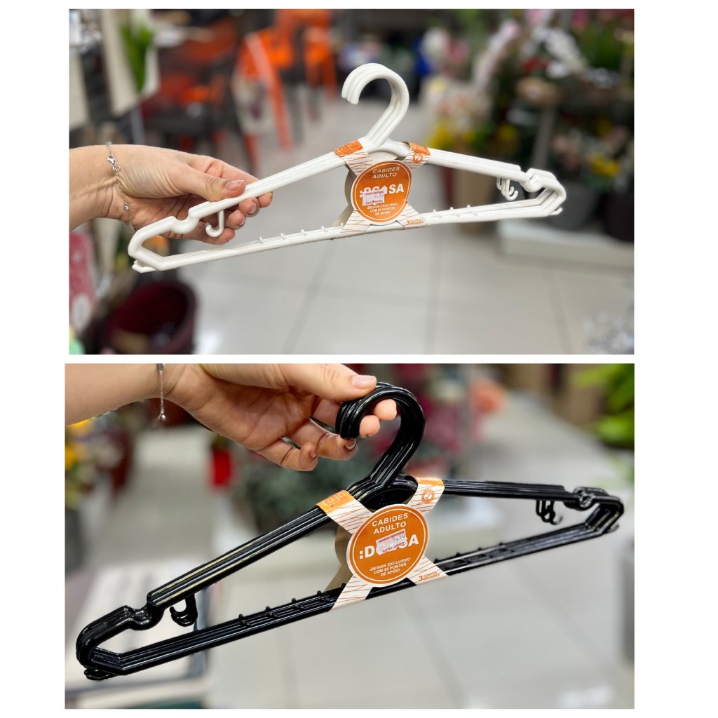 Cabide adulto kit com 3 peças 