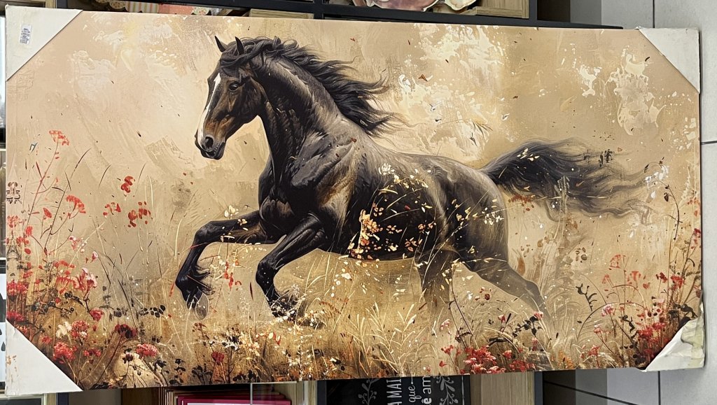 Tela decorativa 60CM X 120CM - Cavalo correndo 