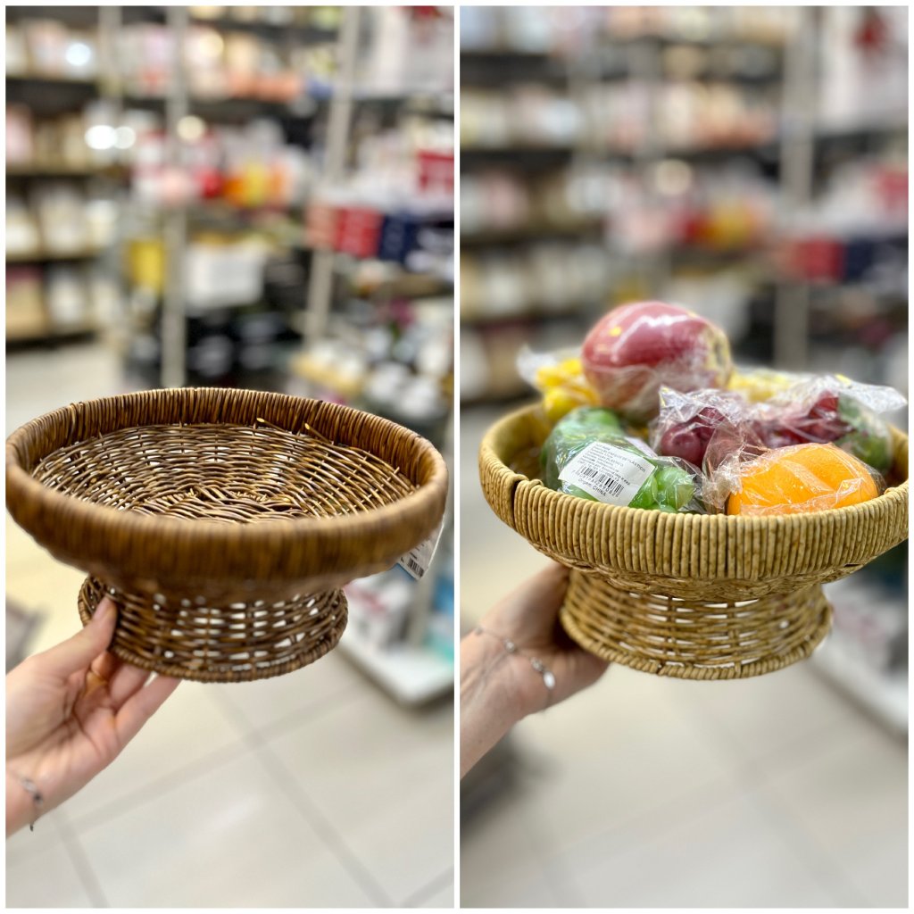 Fruteira rattan 11cm X 25CM 