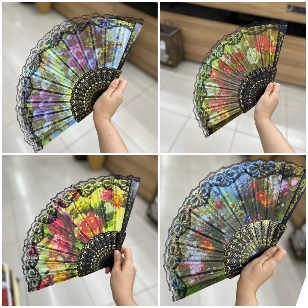 Leque estampa floral 