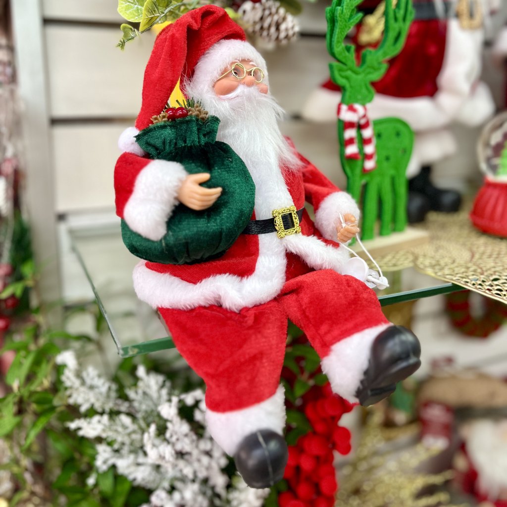 Papai Noel sentado 35CM tradicional 