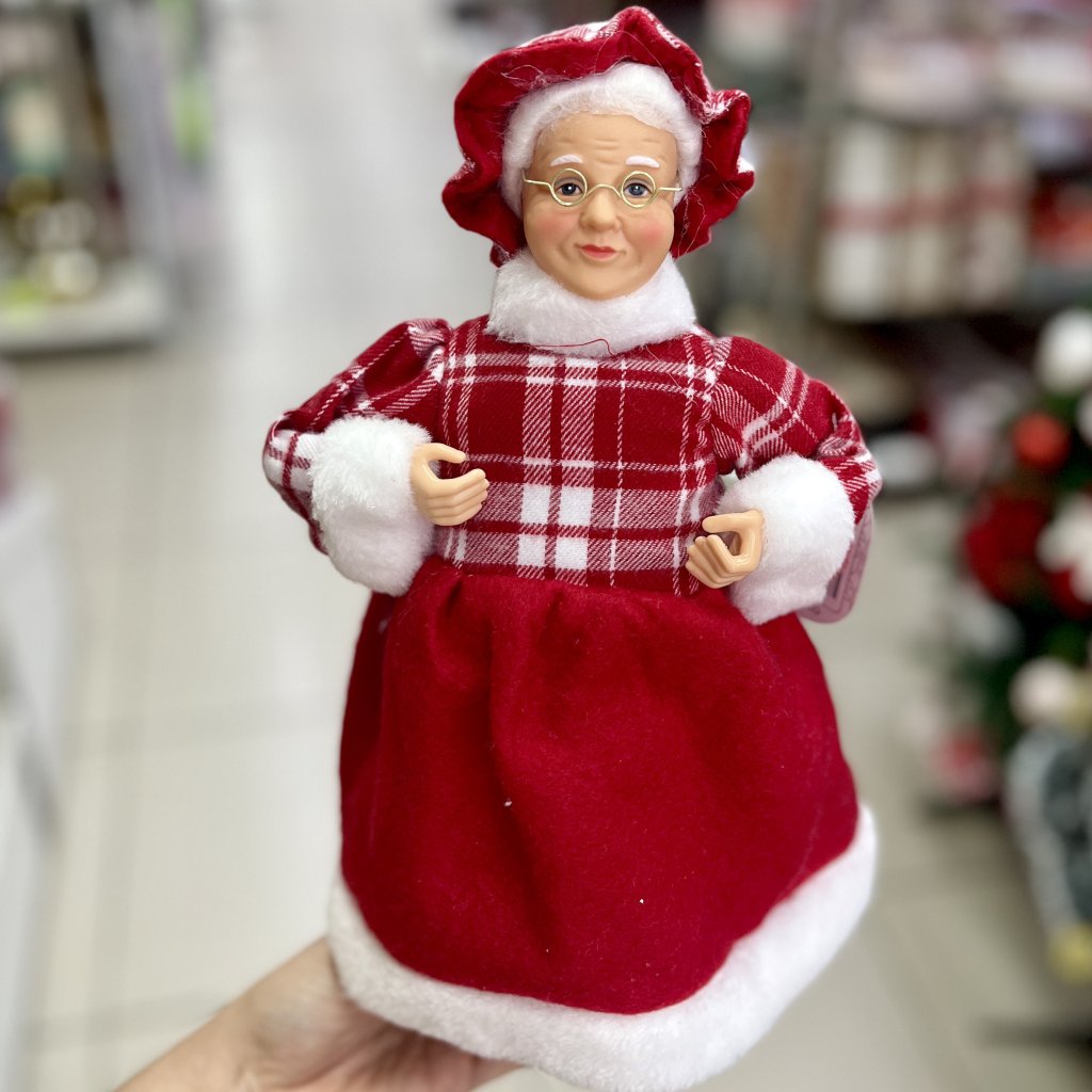 Mamãe Noel Xadrez 30CM 