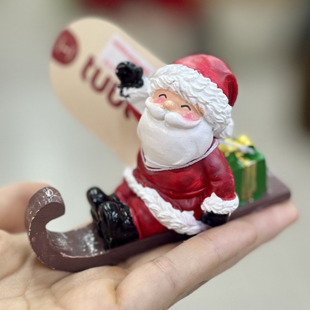 Enfeite Papai Noel ski 