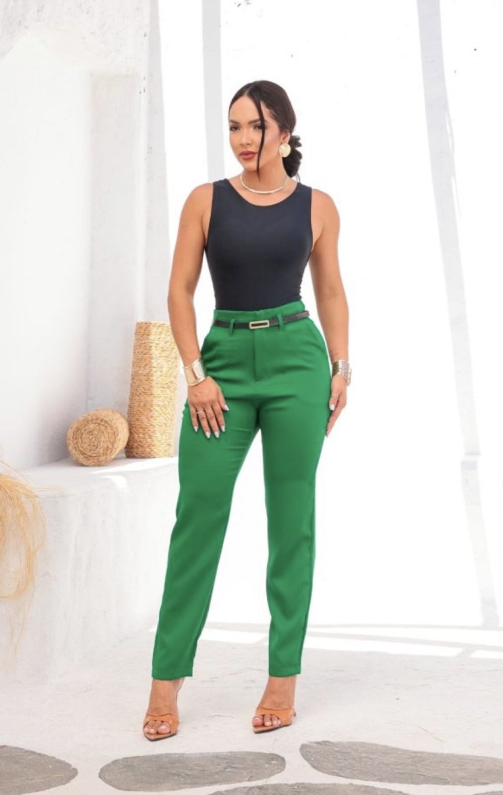 Calça Skinny com Cinto 