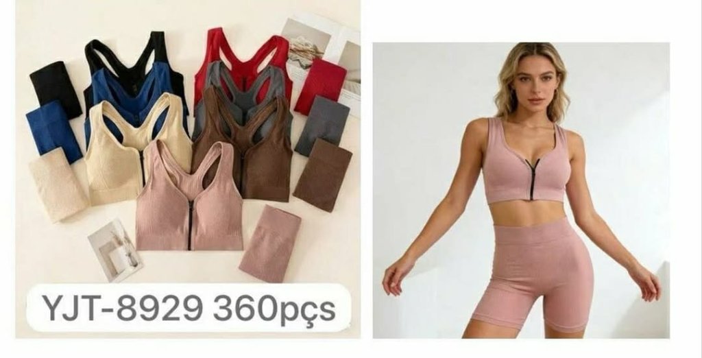 Conjunto Fitness Zíper - 24 peças